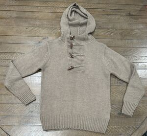 True Rock Light Brown - Toggle Button Tight Knit Sweater - Women’s Size S